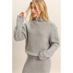 Heather Gray Turtleneck Sweater