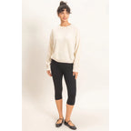 Chenille Crew Neck Sweater