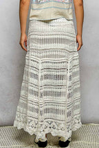 Lining Crochet Roomy Fit Woman Maxi Skirts