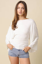 Allyson Back-Tie Dolman Sleeve Top