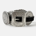 Western Concho Disc Decor Buckle Belt