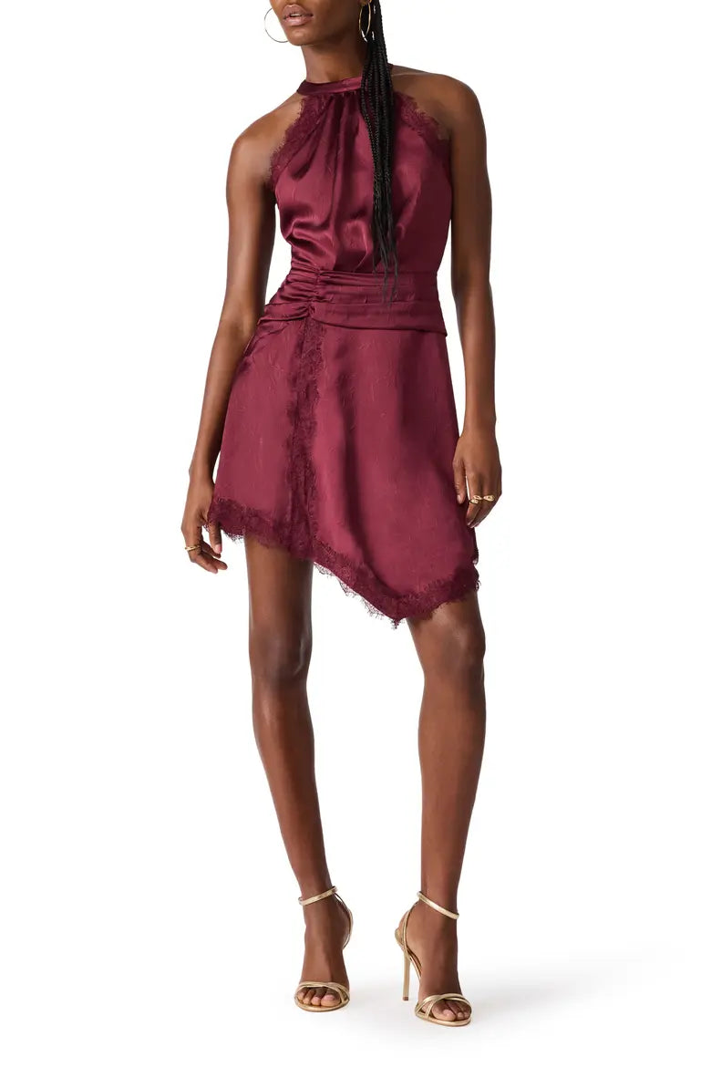 Monna Lace Detail Asymmetric Dress