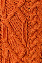 Short Sleeve Cable Knit Sweater