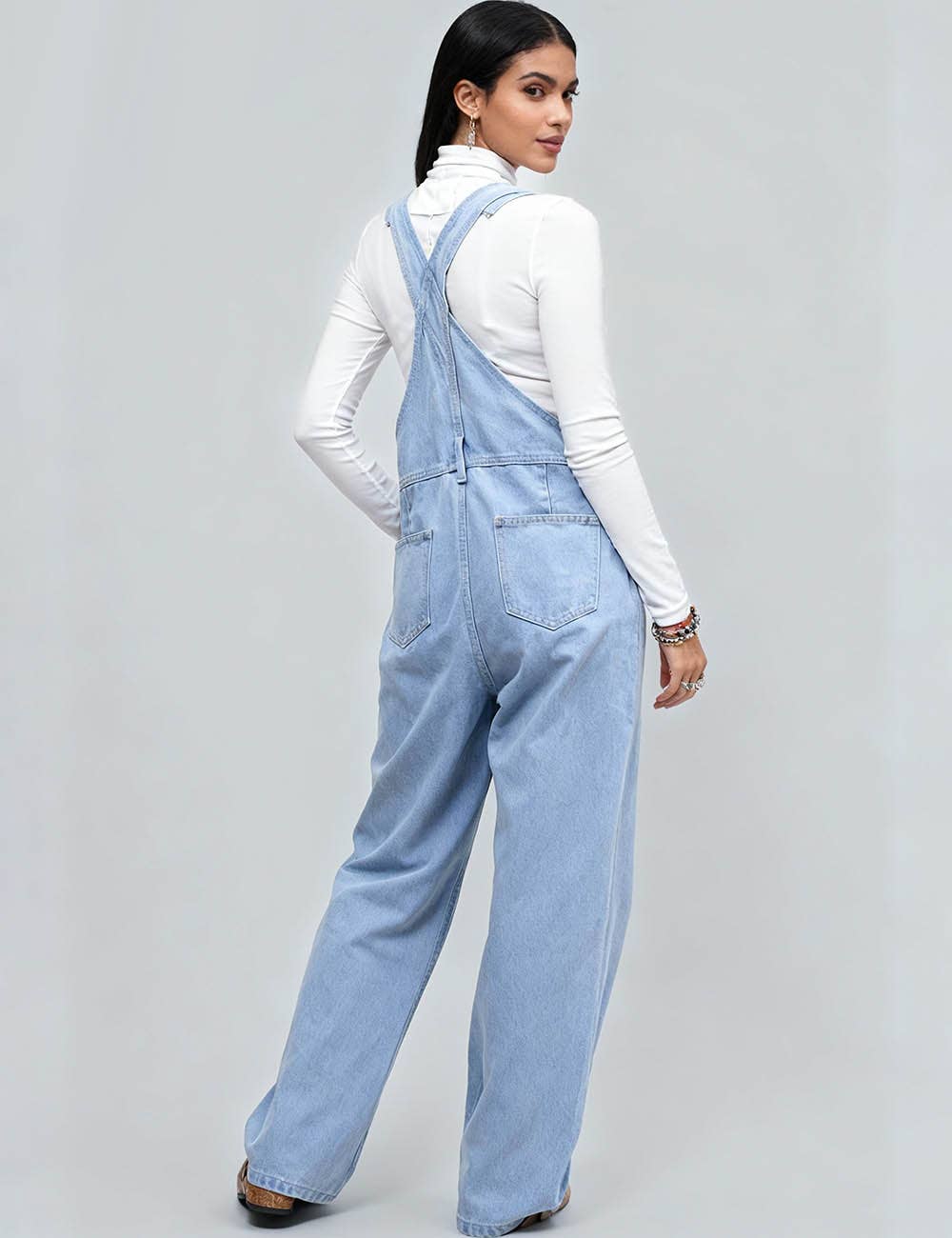 Loose Fit Denim Overalls