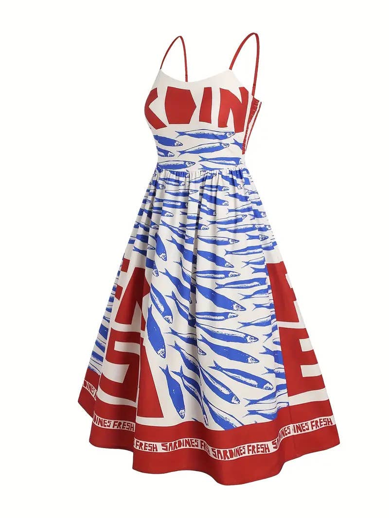 Mackerel Print Sundress