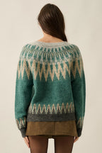 Teal Fair Isle Sweater