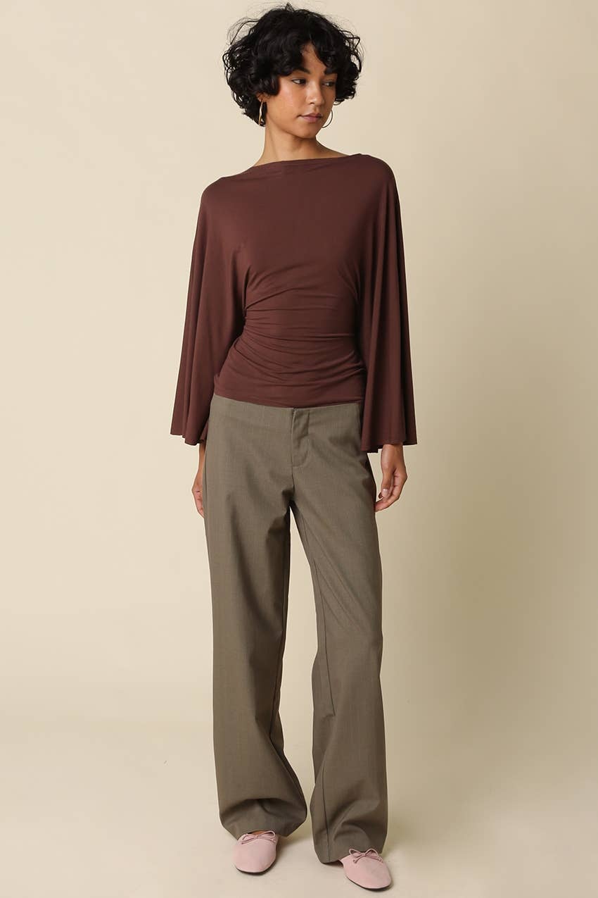 Allyson Back-Tie Dolman Sleeve Top