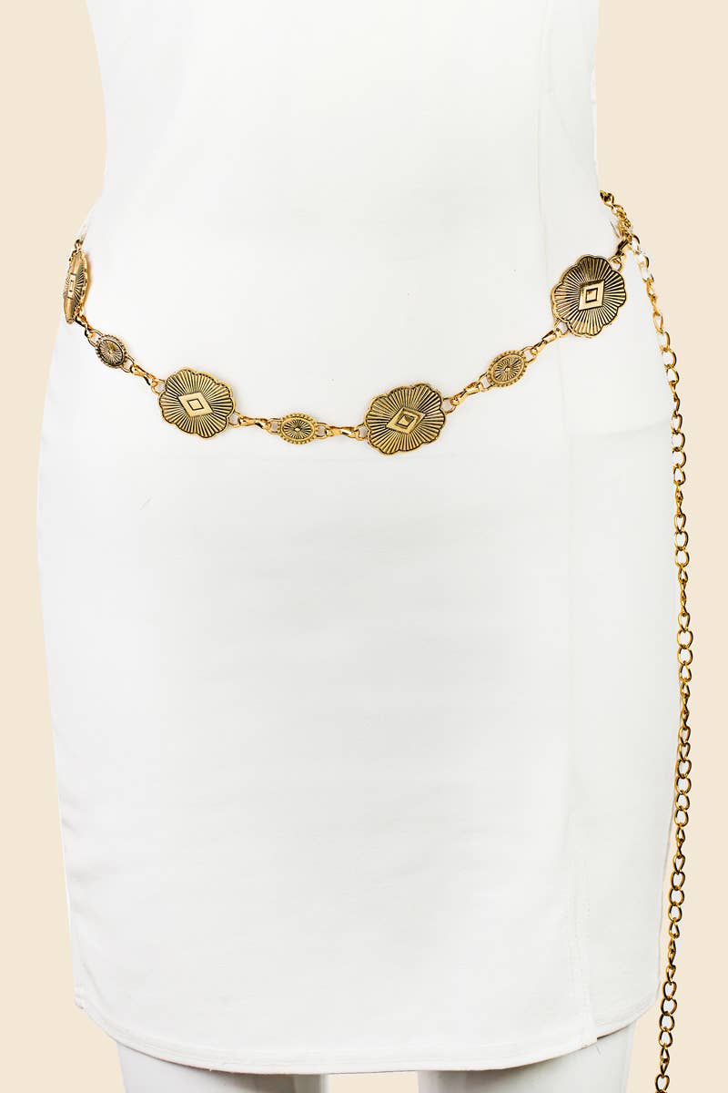 Ornate Concho Chain Belt
