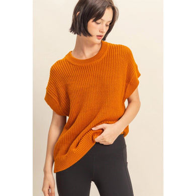 Oversized Short Sleeve Sweater
