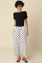 Angela Boat Neck Cinched Tee