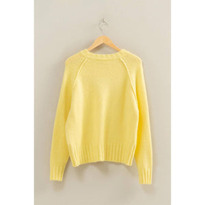 Pale Yellow Raglan Sweater