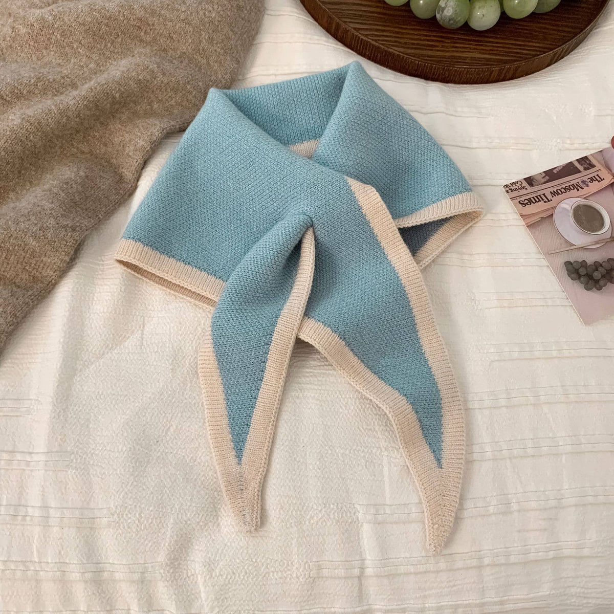 Knit Triangle Scarf