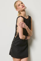 Cut Out Mini Dress with O-Ring Detail