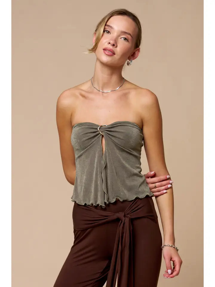Tube Flyaway Top with Trim