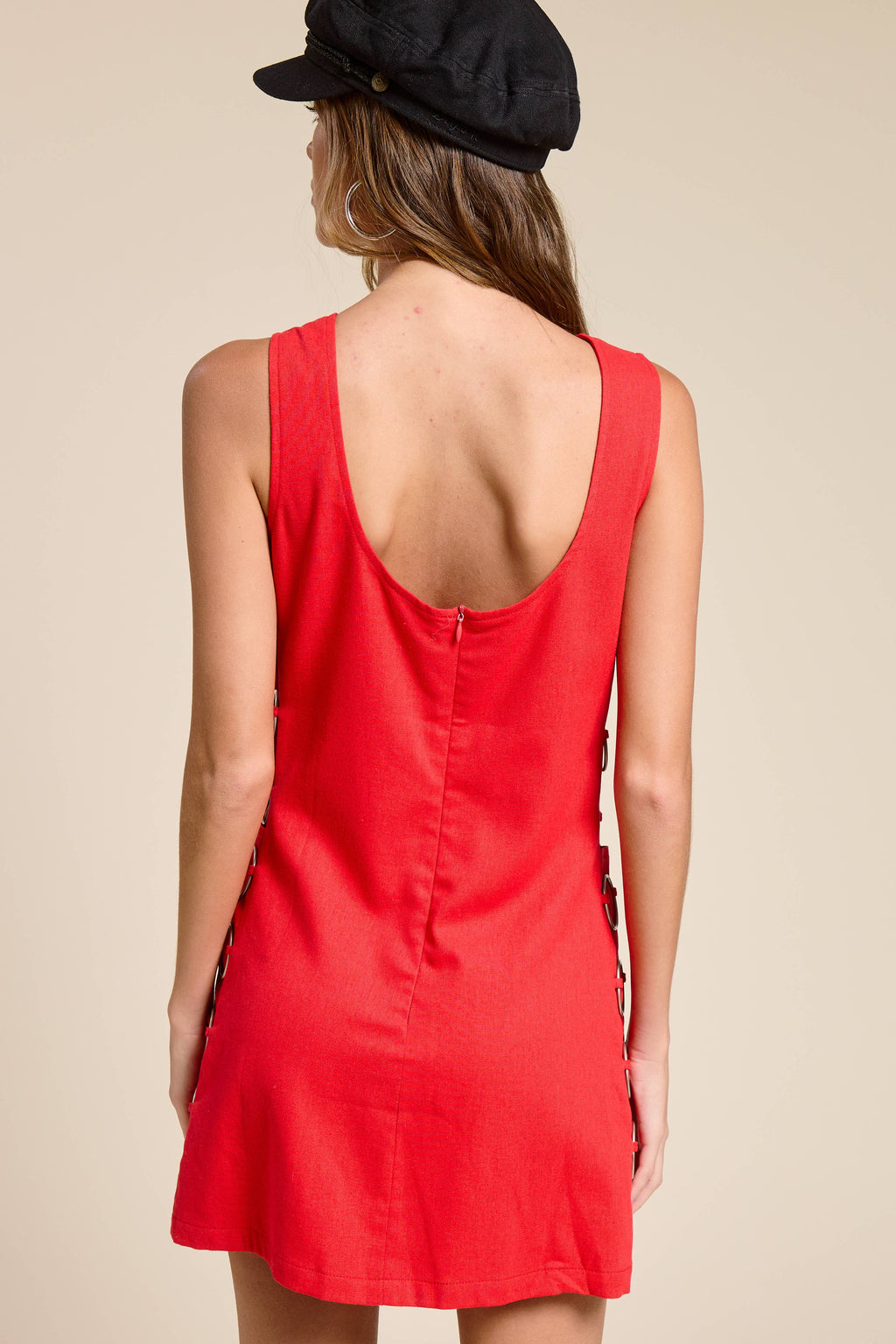 Cut Out Mini Dress with O-Ring Detail