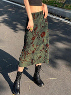 Moody Printed Midi Skirt
