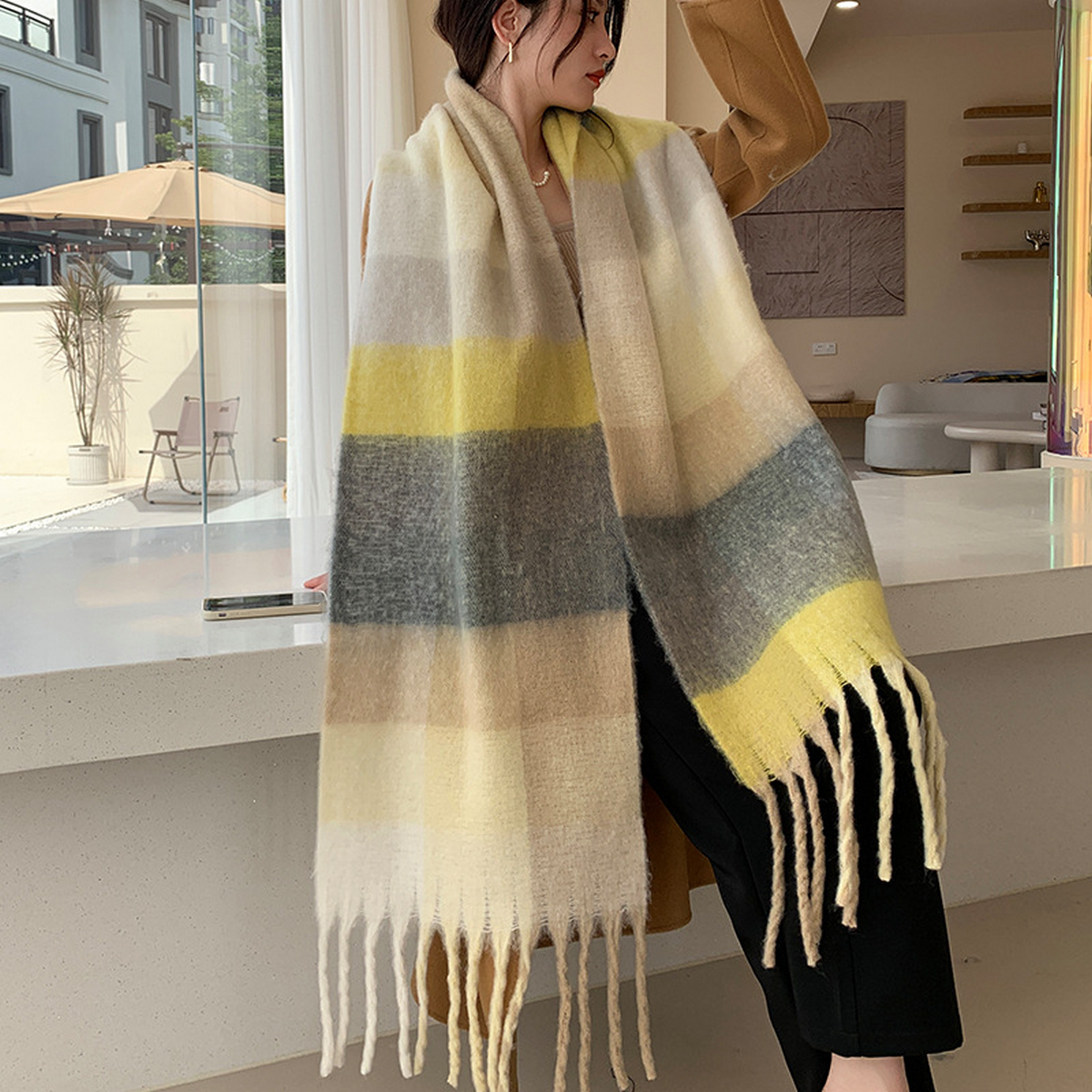 Plush Plaid Scarf
