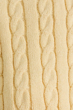 Load image into Gallery viewer, Butter Yellow Cable Knit Cardigan