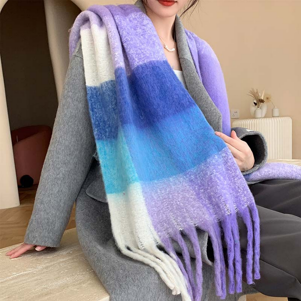 Plush Plaid Scarf