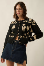 Forest Motif Cardigan