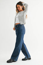 Dark Wash Straight Jeans