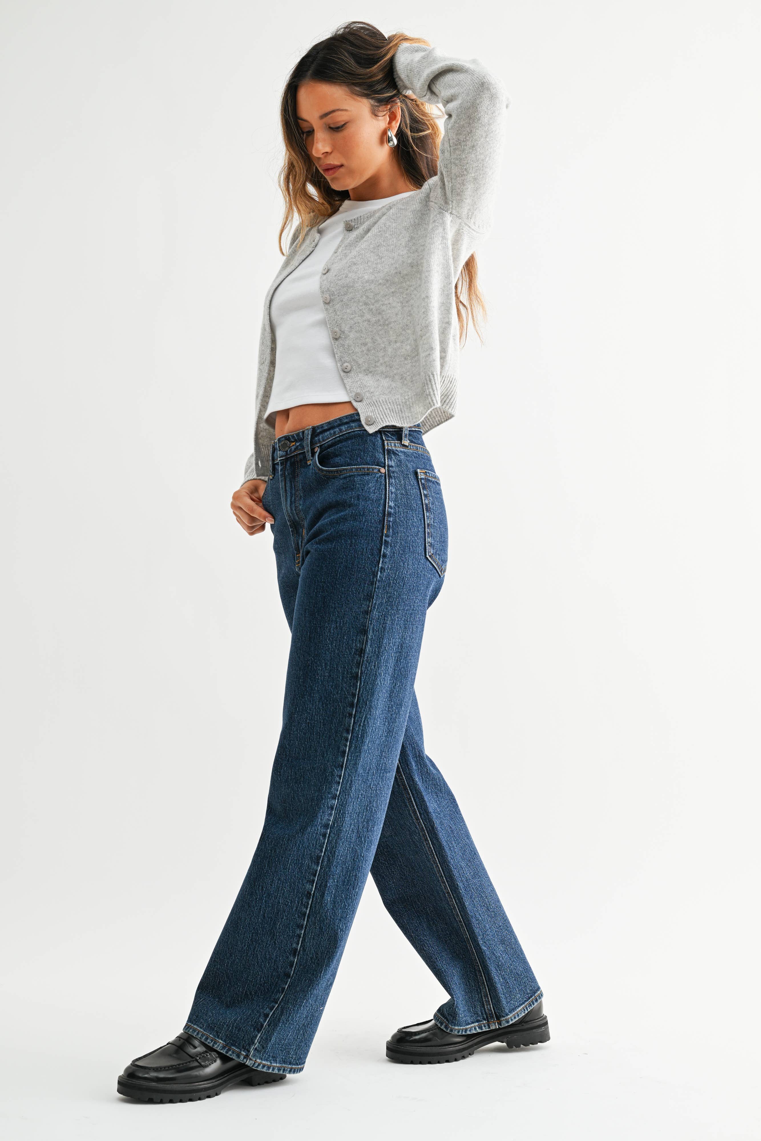 Dark Wash Straight Jeans