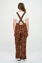Load image into Gallery viewer, FALL FLORAL PRINT CORDUROY OVERALL