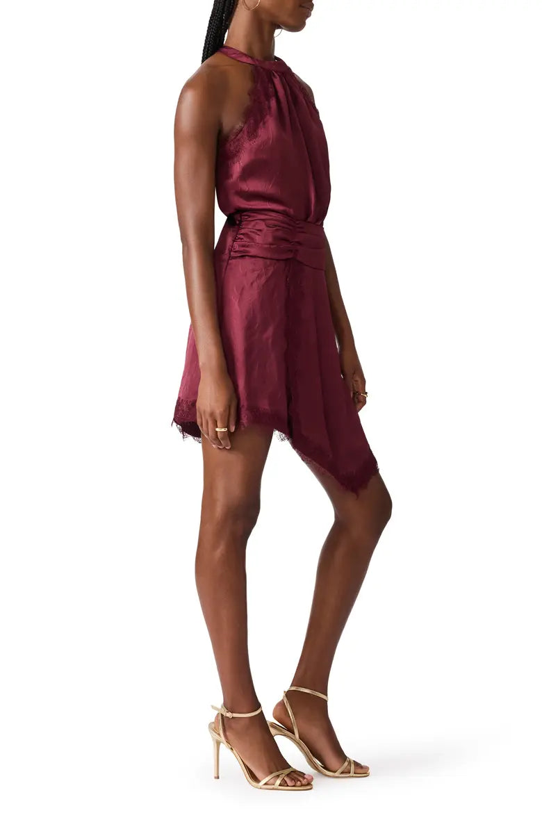 Monna Lace Detail Asymmetric Dress