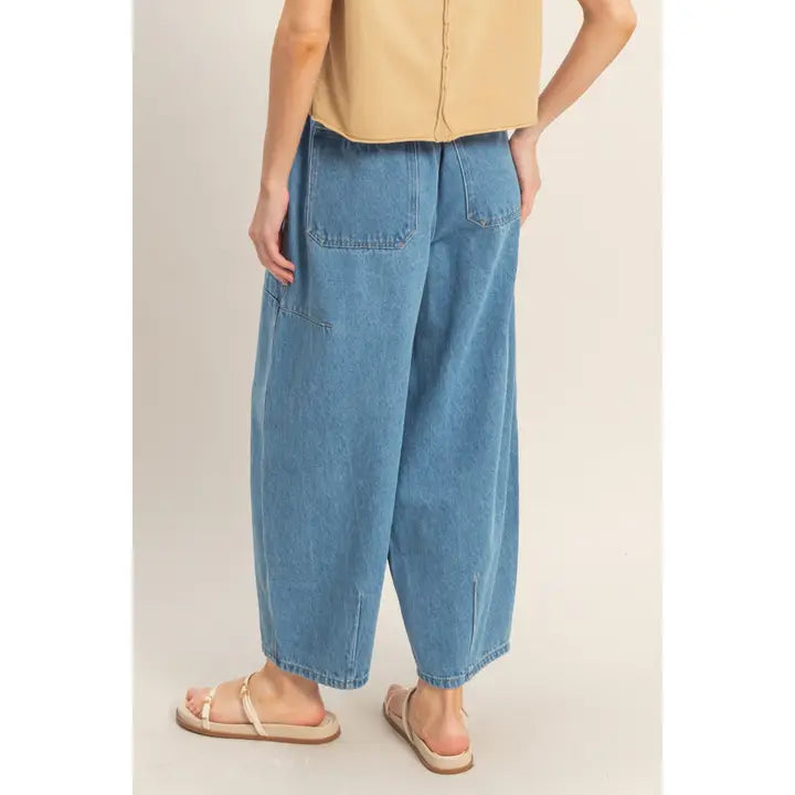 Wide Pants with Oversize Pockets