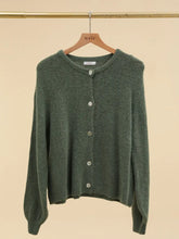 Load image into Gallery viewer, Alpaca Blend Crew Neck Cardigan