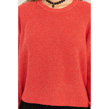 Load image into Gallery viewer, Red Raglan Sleeve Sweater