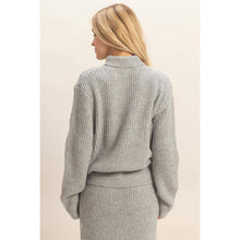 Load image into Gallery viewer, Heather Gray Turtleneck Sweater