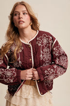 Embroidered Quilted Western Jacket