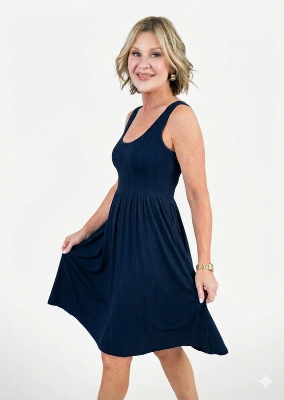 Knee Length Sleeveless Dress