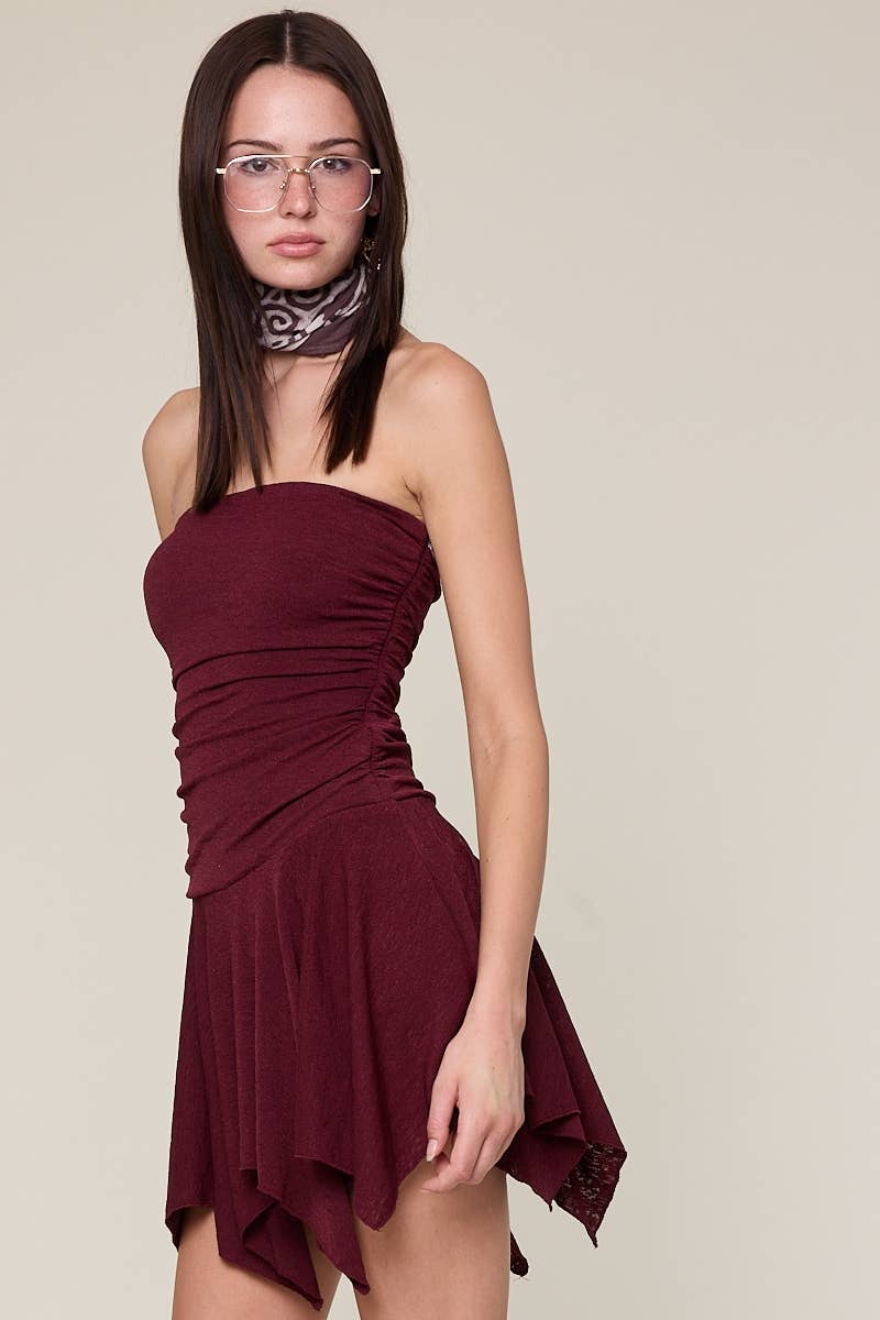 Hanky Hem Tube Mini Dress