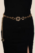 Warped Metallic Flat Chain Belt