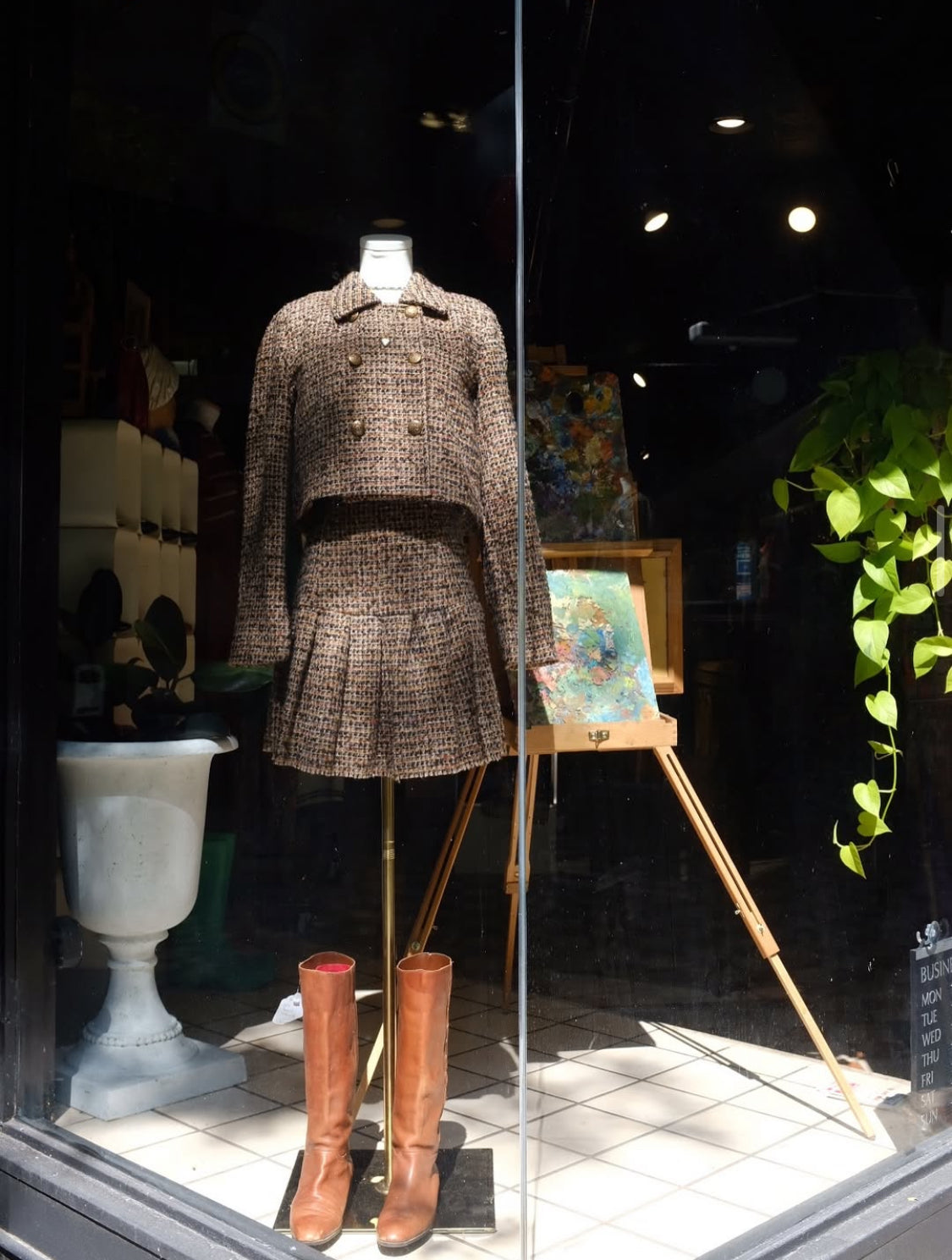 Brown Plaid Avie Dress