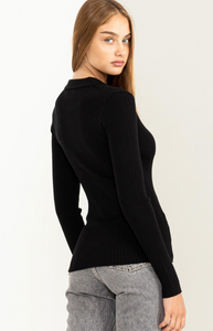 Ribbed Button Up Top