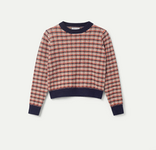 Load image into Gallery viewer, Knitted sweater with checkered print