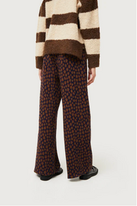 Floral Print Jacquard Knit Pants
