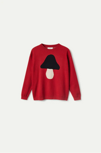 Sweater with mushroom print