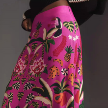 Load image into Gallery viewer, Pink Botanical Print Skirt