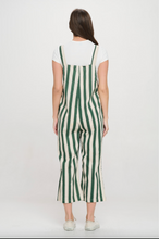 Load image into Gallery viewer, Green Stripe Overalls