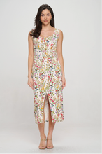 Load image into Gallery viewer, Floral Hummingbird Print Midi Dress