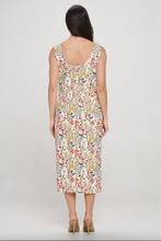Load image into Gallery viewer, Floral Hummingbird Print Midi Dress