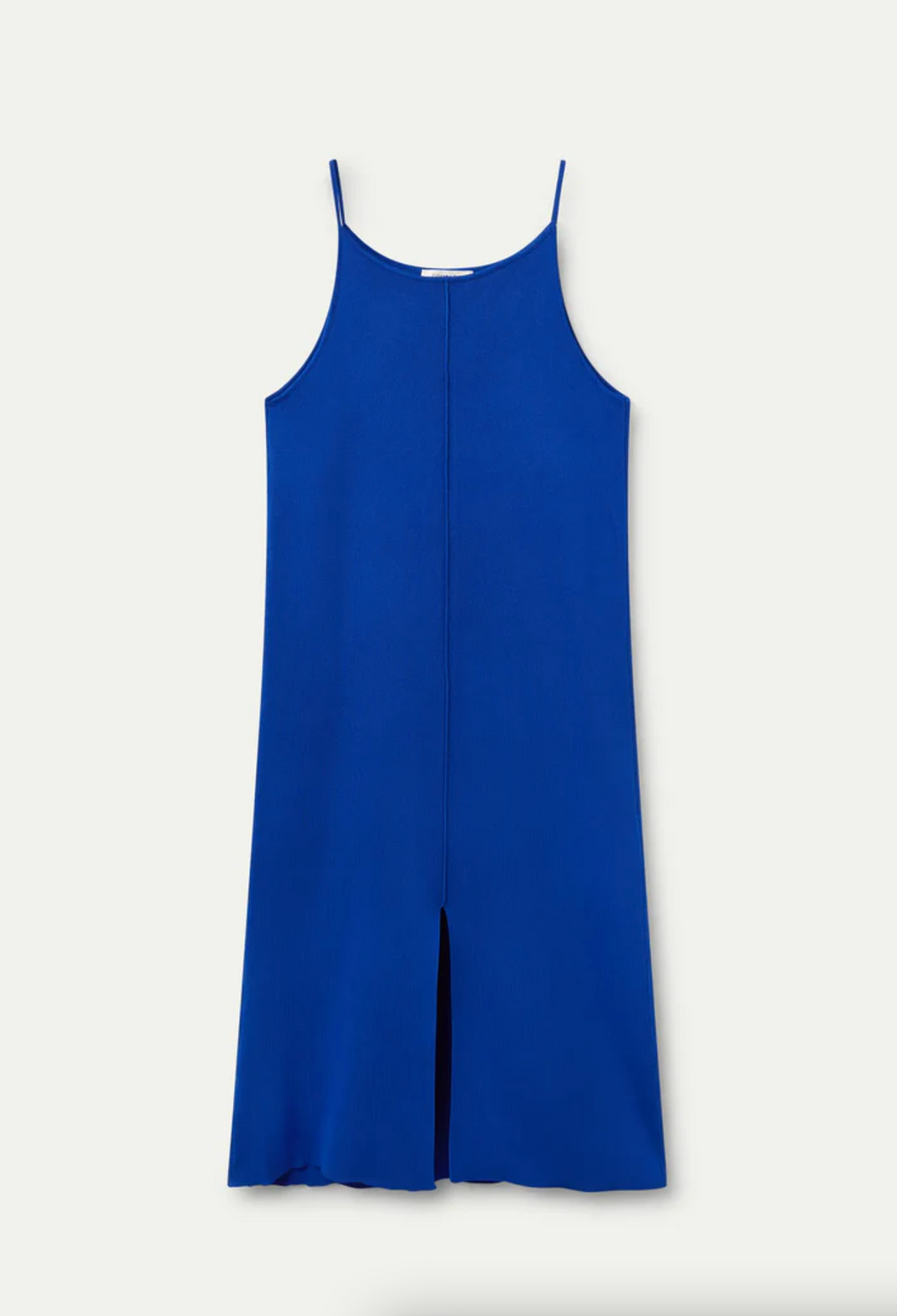 Blue Fine Knit Midi Dress