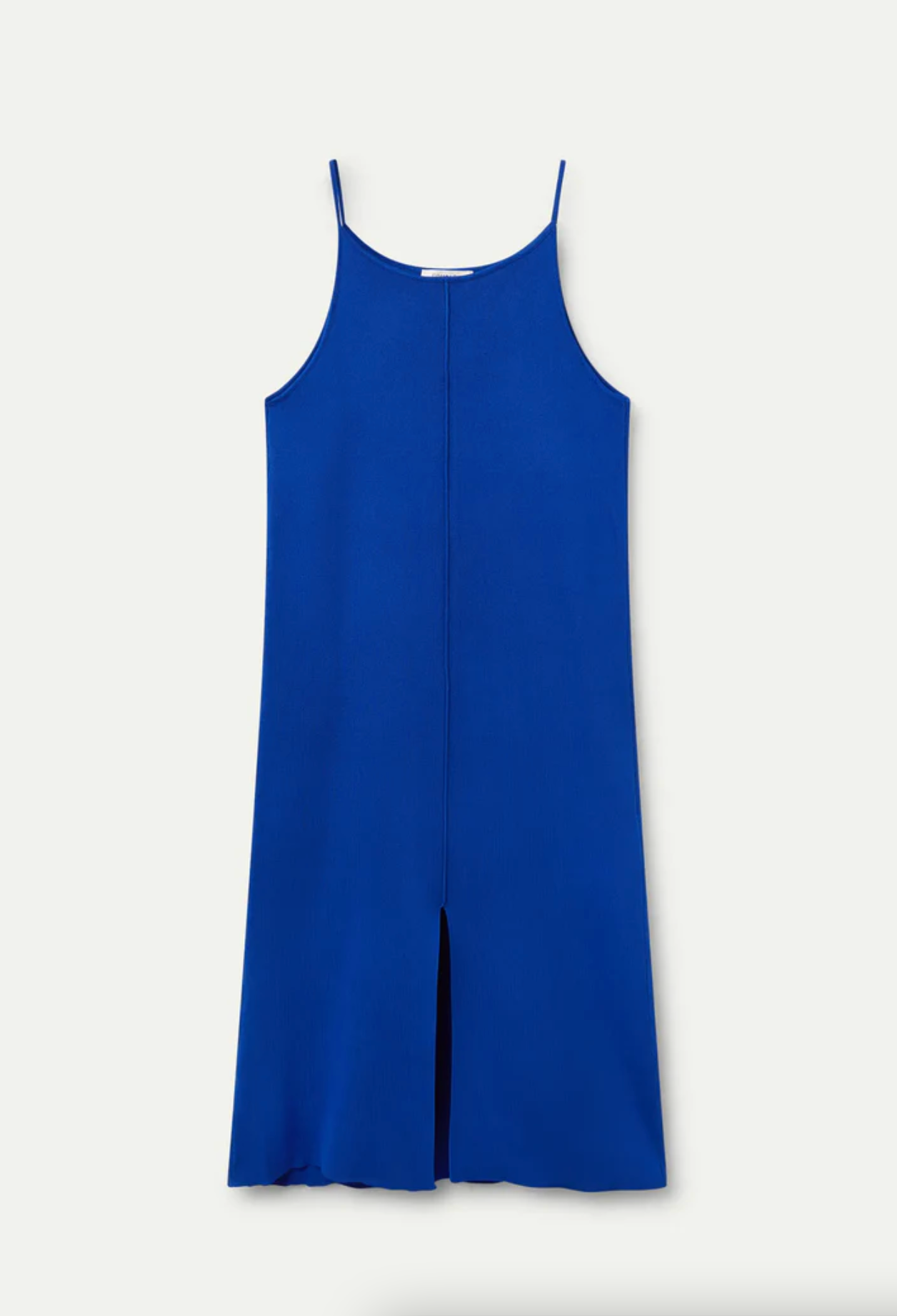 Blue Fine Knit Midi Dress
