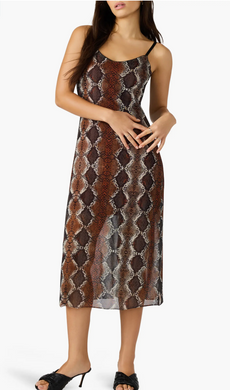 Snake Pattern Scarlet Dress