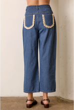 Load image into Gallery viewer, Jeans with Crochet Trim