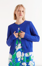 Blue Open Knit Cardigan